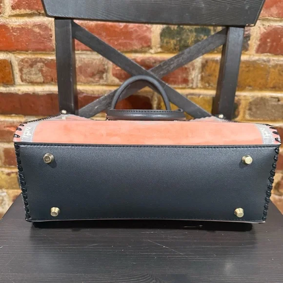 Upcycled Hermès Orange and Black Tote Bag - Picture 4 of 6